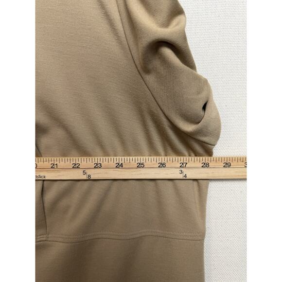 Maggie Barnes Women’s Plus Sz 3X Midi Dress Tan Beige Minimalist Modest - Picture 12 of 13